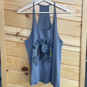 Bob Marley Gray Loose Fitting Tank Size Large